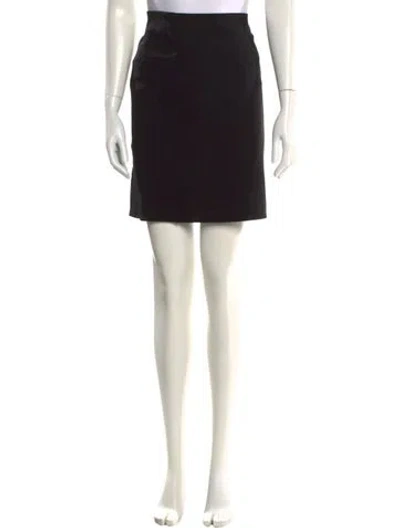 Pre-owned Akris Punto Wool Mini Skirt In Black
