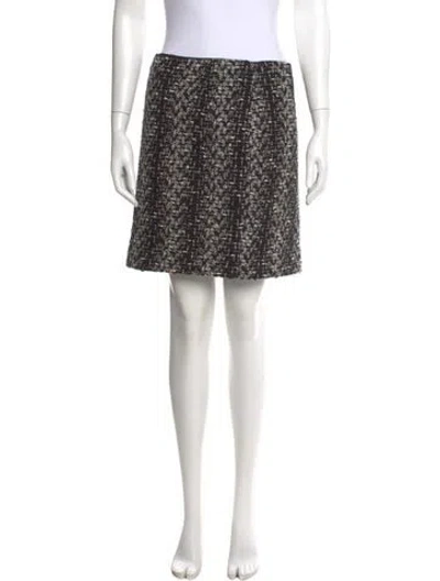Pre-owned Akris Punto Wool Mini Skirt In Black