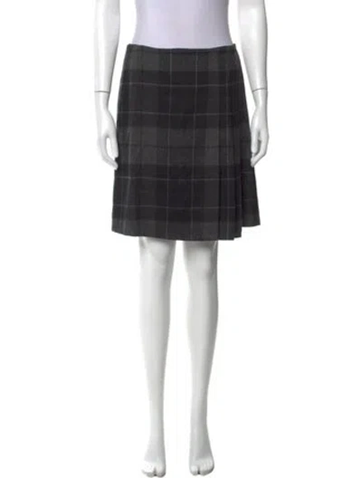 Pre-owned Akris Punto Wool Mini Skirt In Black