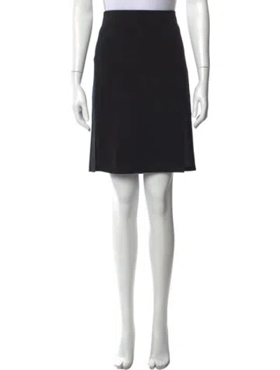 Pre-owned Akris Punto Wool Mini Skirt In Black