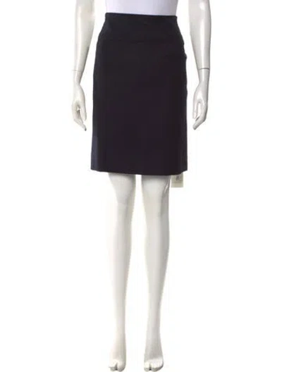 Pre-owned Akris Punto Wool Mini Skirt In Black