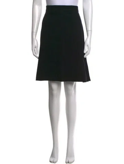 Pre-owned Akris Punto Wool Mini Skirt In Black