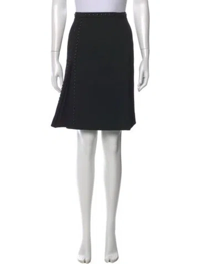 Pre-owned Akris Punto Wool Mini Skirt In Black