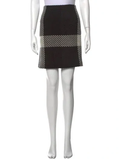 Pre-owned Akris Punto Wool Mini Skirt In Black