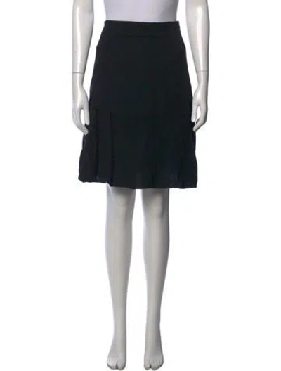 Pre-owned Akris Punto Wool Mini Skirt In Black