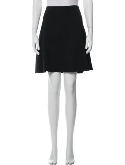 Pre-owned Akris Punto Wool Mini Skirt In Black