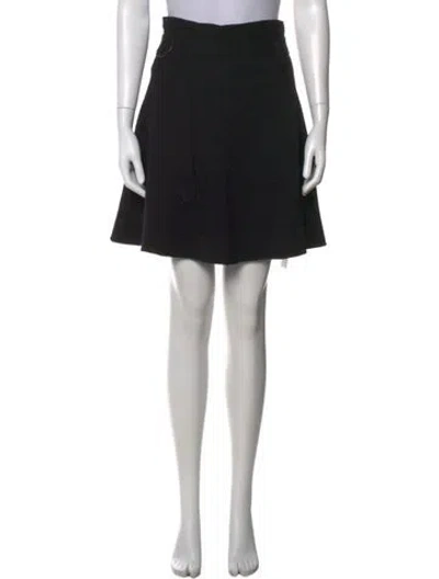 Pre-owned Akris Punto Wool Mini Skirt In Black