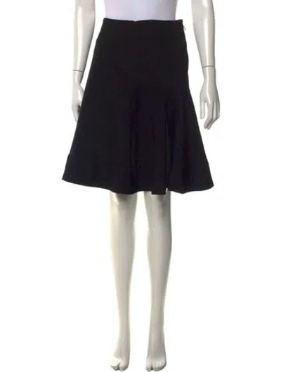 Pre-owned Akris Punto Wool Mini Skirt In Black