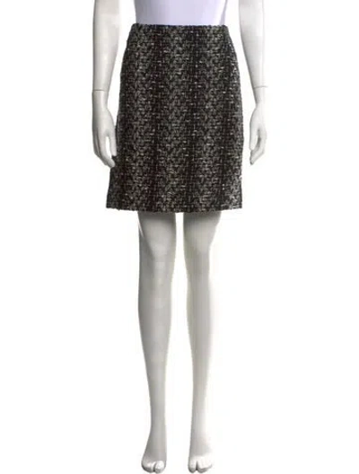 Pre-owned Akris Punto Wool Mini Skirt In Black