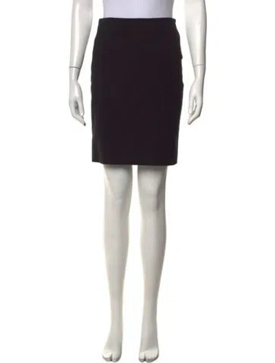 Pre-owned Akris Punto Wool Mini Skirt In Black