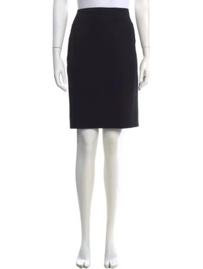 Pre-owned Akris Punto Wool Mini Skirt In Black