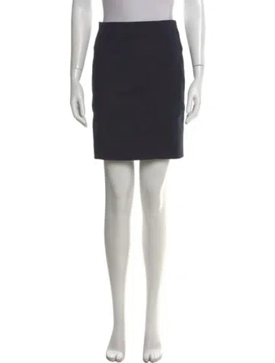 Pre-owned Akris Punto Wool Mini Skirt In Blue