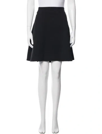 Pre-owned Akris Punto Wool Mini Skirt In Blue