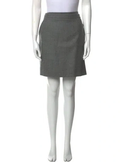 Pre-owned Akris Punto Wool Mini Skirt In Gray