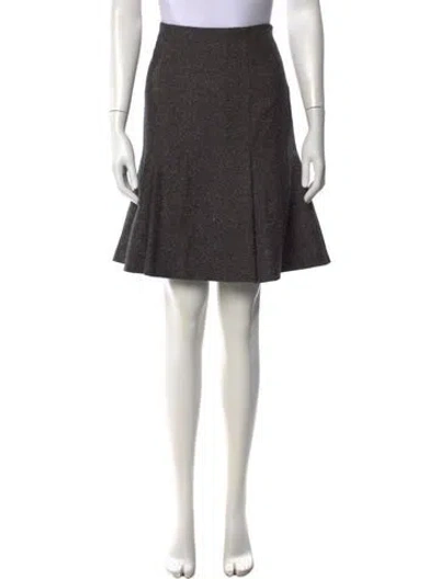 Pre-owned Akris Punto Wool Mini Skirt In Grey