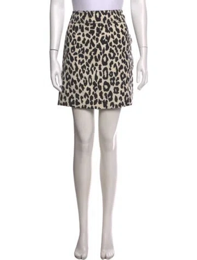 Pre-owned Akris Punto Wool Mini Skirt In Neutrals
