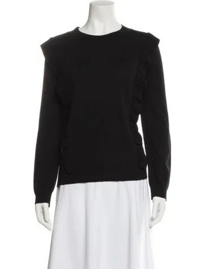 Pre-owned Akris Punto Wool Mock Neck Sweater In Black