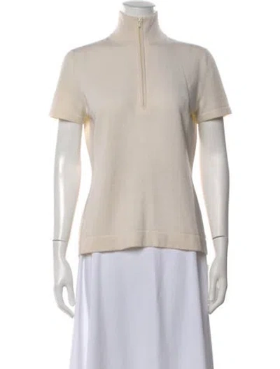 Pre-owned Akris Punto Wool Mock Neck Sweater In Neutral