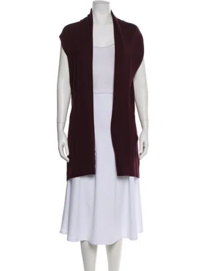 Pre-owned Akris Punto Wool Open Front Sweater In Pink