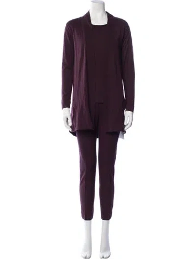 Pre-owned Akris Punto Wool Pantsuit In Purple