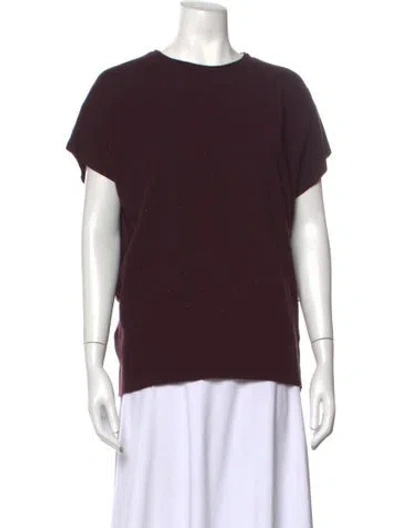 Pre-owned Akris Punto Wool Printed Sweater In Burgundy