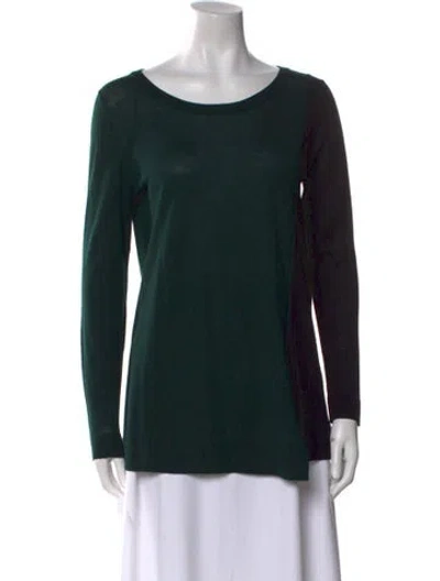 Pre-owned Akris Punto Wool Scoop Neck Sweater In Multi