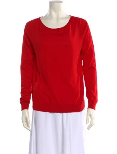 Pre-owned Akris Punto Wool Scoop Neck Sweater In Multi