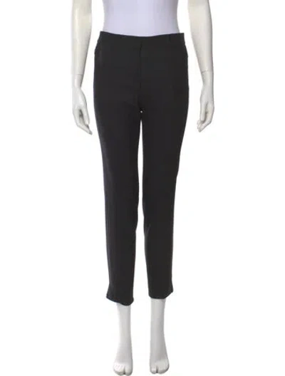 Pre-owned Akris Punto Wool Skinny Leg Pants In Black
