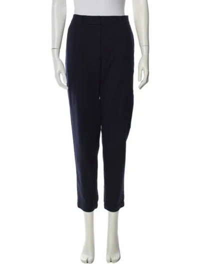 Pre-owned Akris Punto Wool Skinny Leg Pants In Blue