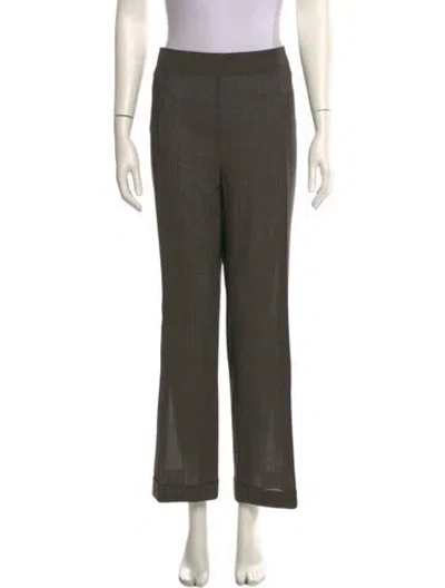 Pre-owned Akris Punto Wool Skinny Leg Pants In Brown