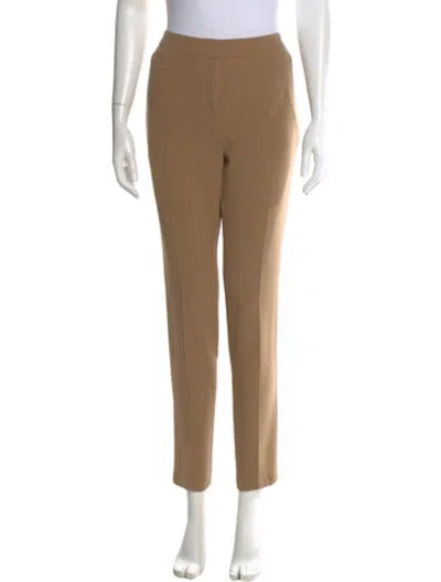 Pre-owned Akris Punto Wool Skinny Leg Pants In Brown