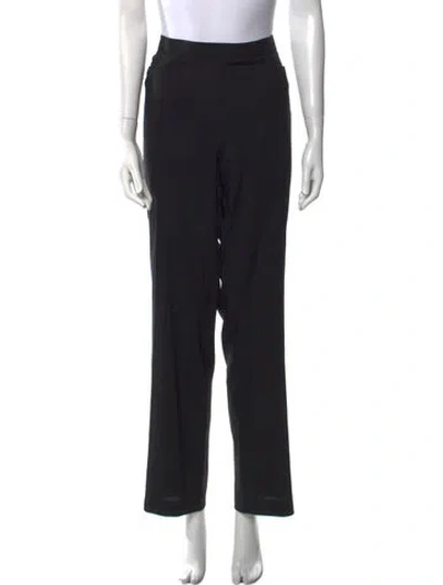 Pre-owned Akris Punto Wool Straight Leg Pants In Black