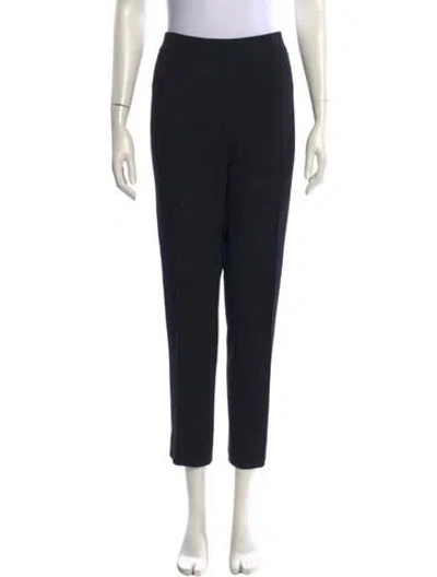 Pre-owned Akris Punto Wool Straight Leg Pants In Black