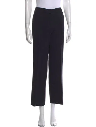 Pre-owned Akris Punto Wool Straight Leg Pants In Black