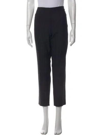 Pre-owned Akris Punto Wool Straight Leg Pants In Black