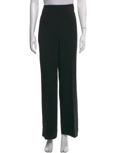 Pre-owned Akris Punto Wool Straight Leg Pants In Black