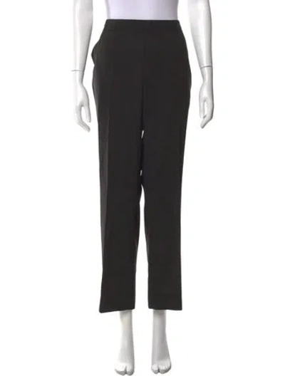 Pre-owned Akris Punto Wool Straight Leg Pants In Black