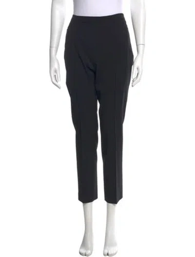 Pre-owned Akris Punto Wool Straight Leg Pants In Black