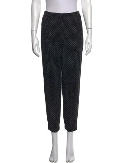 Pre-owned Akris Punto Wool Straight Leg Pants In Black