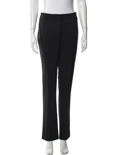 Pre-owned Akris Punto Wool Straight Leg Pants In Black