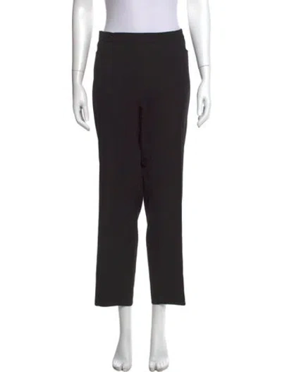 Pre-owned Akris Punto Wool Straight Leg Pants In Black