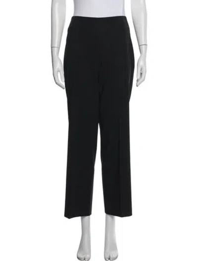 Pre-owned Akris Punto Wool Straight Leg Pants In Black