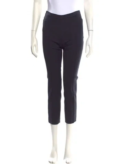 Pre-owned Akris Punto Wool Straight Leg Pants In Blue