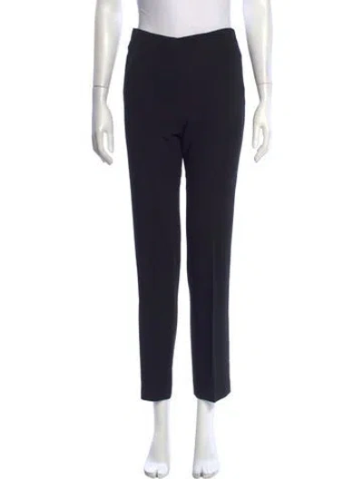 Pre-owned Akris Punto Wool Straight Leg Pants In Blue