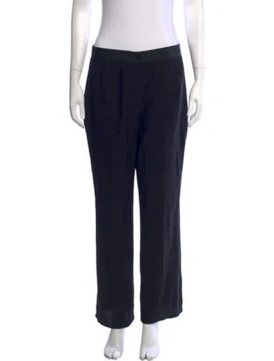 Pre-owned Akris Punto Wool Straight Leg Pants In Blue