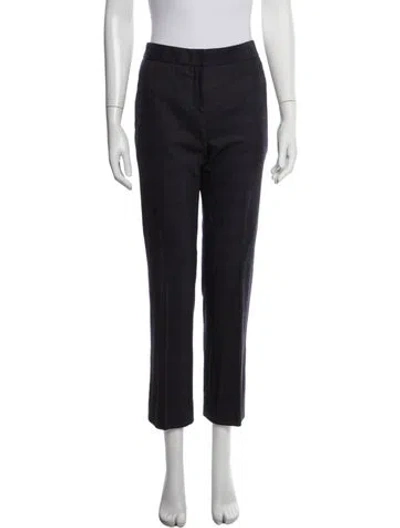 Pre-owned Akris Punto Wool Straight Leg Pants In Blue
