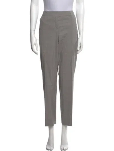 Pre-owned Akris Punto Wool Straight Leg Pants In Gray