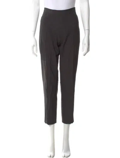 Pre-owned Akris Punto Wool Straight Leg Pants In Gray