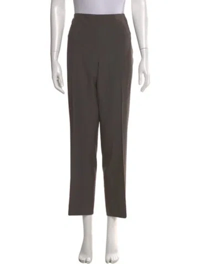 Pre-owned Akris Punto Wool Straight Leg Pants In Gray