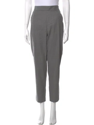 Pre-owned Akris Punto Wool Straight Leg Pants In Gray